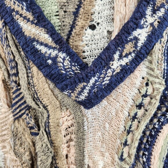 COOGI Classic Australia Medium Long Sweater Women Knit Intricate Cotton Linen - Picture 4 of 16